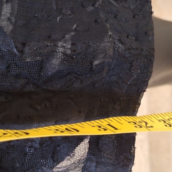 Closet Romantic Woman Medium‎ Lace Flare Black Dress Knee Length Ruffle Sleeve - Picture 4 of 8